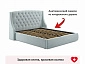 Мягкая кровать "Stefani" 1400 мята пастель с подъемным механизмом - фото №11