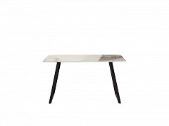 Стол обеденный STOOL GROUP Vermont 140*80 Керамика светлая, ножки черные - фото №1, 66_5221151102