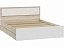 Мартина Кровать 160 (Дуб Сонома / белый), белый глянец - миниатюра