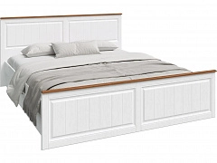 Валенсия Кровать 160 (Белый матовый / Орех) - фото №1, mdmMF-000081001