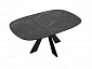 Стол DikLine SFK110 стекло черное мрамор глянец/подстолье черное/опоры черные (2 уп.) - фото №9