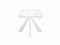Стол DikLine SFU120 стекло белое мрамор глянец/подстолье белое/опоры белые (2 уп.) - фото №7