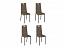 Комплект стульев Орлеан (4 шт), черный велюр коричневый, велюр - миниатюра