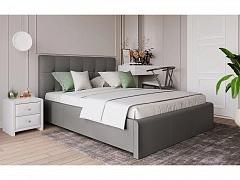 Кровать с подъемным механизмом Касабланка 160х200, серый - фото №1