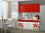 Кухня МДФ 1800 с фотопечатью Маки красные, ЛДСП - миниатюра
