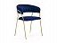 Kamelia 1 dark blue / gold Стул на металлокаркасе, велюр - миниатюра