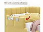 Мягкая кровать Milena с бортиком 900 желтая с подъемным механизмом - фото №5