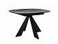 Стол DikLine SKK110 Керамика Серый мрамор/подстолье черное/опоры черные (2 уп.) - фото №2