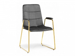 Lana dark grey / gold Стул на металлокаркасе - фото №1, Woodville15857