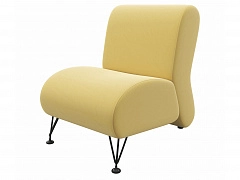 Мягкое дизайнерское кресло Pati желтый - фото №1