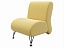 Мягкое дизайнерское кресло Pati желтый, велюр - миниатюра