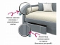 Мягкая кровать Elda 900 серая с ортопедическим основанием и матрасом ГОСТ - фото №4