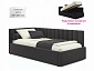 Мягкая кровать Milena 900 шоколад с подъемным механизмом и матрасом PROMO B COCOS - фото №4