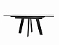 Стол DikLine SKM140 Керамика Белый мрамор/подстолье черное/опоры черные (2 уп.) - фото №5