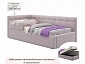 Односпальная кровать-тахта Bonna 900 с защитным бортиком лиловая и подъемным механизмом - фото №4