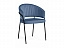 Лео синий Brendy Classic Blue 08 / черный Стул на металлокаркасе, велюр - миниатюра