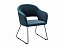 Кресло Oscar Diag blue/Линк, бархат - миниатюра