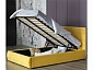 Мягкая кровать Selesta 1200 желтая с подъем.механизмом с матрасом АСТРА - фото №5
