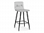 Stich light gray Барный стул, велюр - миниатюра