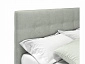 Мягкая кровать Selesta 1200 кожа серый с подъемным механизмом - фото №3