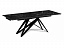Блэкберн 160(220)х90 черный мрамор / черный Стол стеклянный, металл - миниатюра