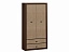 Шкаф 2-х дверный с ящиками Коен, штрокс темный - миниатюра