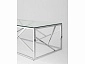 Журнальный стол Stool Group АРТ ДЕКО 120х60 Прозрачное стекло/Сталь серебро  - фото №5