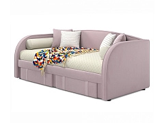 Мягкая кровать Elda 900 лиловая с ортопедическим основанием и матрасом PROMO B COCOS - фото №1, mebel_stock_4473