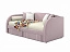 Мягкая кровать Elda 900 лиловая с ортопедическим основанием и матрасом PROMO B COCOS, велюр - миниатюра