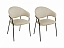 Комплект стульев Хаг, темно-бежевый, бархат - миниатюра