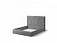 Кровать без основания Индиго 160х200, серый, микровелюр - миниатюра