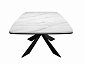 Стол DikLine KM160 мрамор С41 (керамика белая)/опоры черные - фото №6