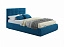 Мягкая кровать Selesta 1200 синяя с подъем.механизмом с матрасом АСТРА, велюр - миниатюра