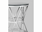 Журнальный стол Stool Group ВИВА 50х50 Стекло черное/Сталь серебро  - фото №6