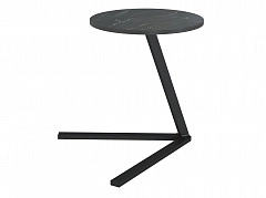 Стол приставной Сеул 42.47 (мрамор черный / металл: черный) - фото №1, 52287