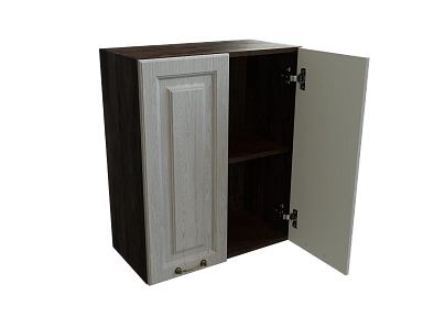 Шкаф В600 с 2-мя дверцами Ницца ДБК/ДУБ/СЕР Ф40 - фото №1, 888_ММК-00017722