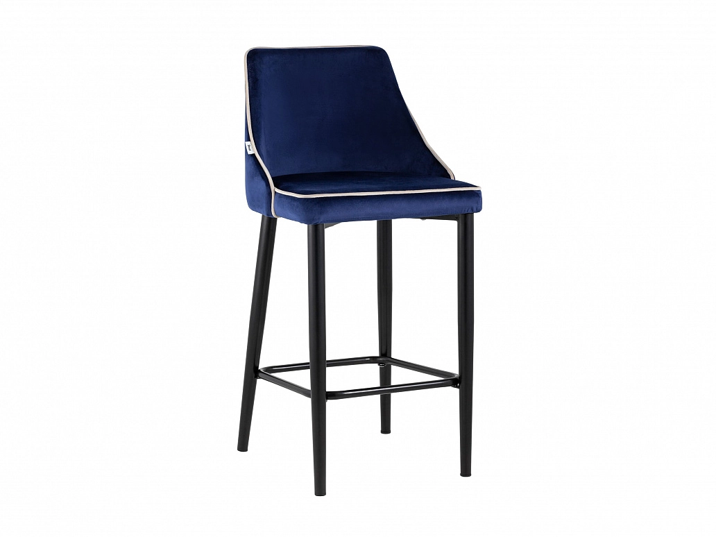 Стул полубарный Stool Group Коби Велюр синий - фото №1
