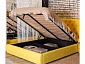 Мягкая кровать "Stefani" 1600 желтая с подъемным механизмом с орт.матрасом АСТРА - фото №6