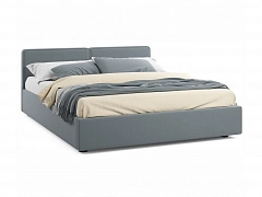 Мягкая кровать Erika 1600 серая с подъемным механизмом - фото №1