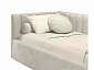 Мягкая кровать Milena 900 кожа кремовый с подъемным механизмом - фото №6