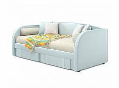 Мягкая кровать Elda 900 мята пастель с ортопедическим основанием - фото №1, mebel_stock_4406