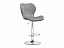 Porch chrome / gray Барный стул, велюр - миниатюра