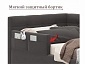 Односпальная кровать-тахта Bonna 900 с защитным бортиком шоколад и подъемным механизмом - фото №5