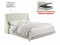Мягкая кровать "Stefani" 1600 беж с подъемным механизмом - фото №3