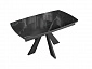Стол DikLine SFU140 стекло черное мрамор глянец/подстолье черное/опоры черные (2 уп.) - фото №9
