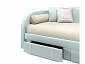 Мягкая кровать Elda 900 мята пастель с ортопедическим основанием - фото №9