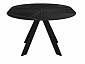 Стол DikLine SKC110 d1100 Керамика Черный мрамор/подстолье черное/опоры черные - фото №8