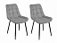 Комплект стульев Кукки, серый, микровелюр - миниатюра