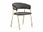 Kamelia 1 dark gray / gold Стул на металлокаркасе, велюр - миниатюра