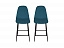 Комплект полубарных стульев Симпл, синий, велюр - миниатюра